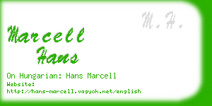 marcell hans business card
